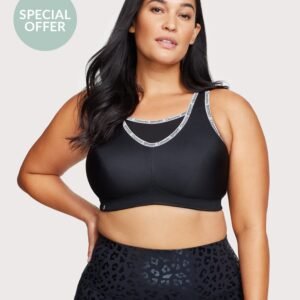 No-Bounce Camisole Sports Bra Black