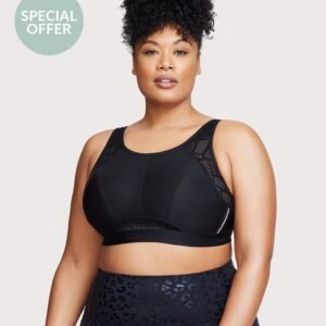 No-Sweat Mesh Sports Bra Black