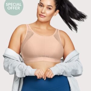 No-Sweat Mesh Sports Bra Cafe