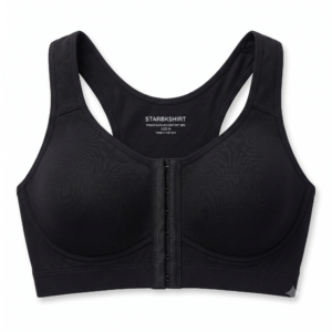 Starbkshirt Women's Front-Closure Comfort Sports Bra - Black